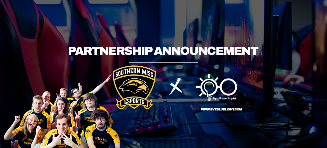 Bye Blue Light Partners with University of Southern Mississippi Esports to Champion Gamer Health and Wellness