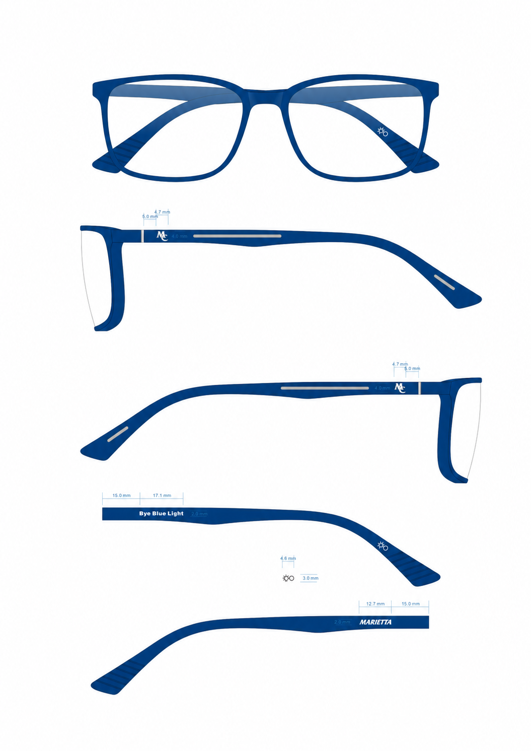Professional custom eyewear prototype developed for Marietta Esports